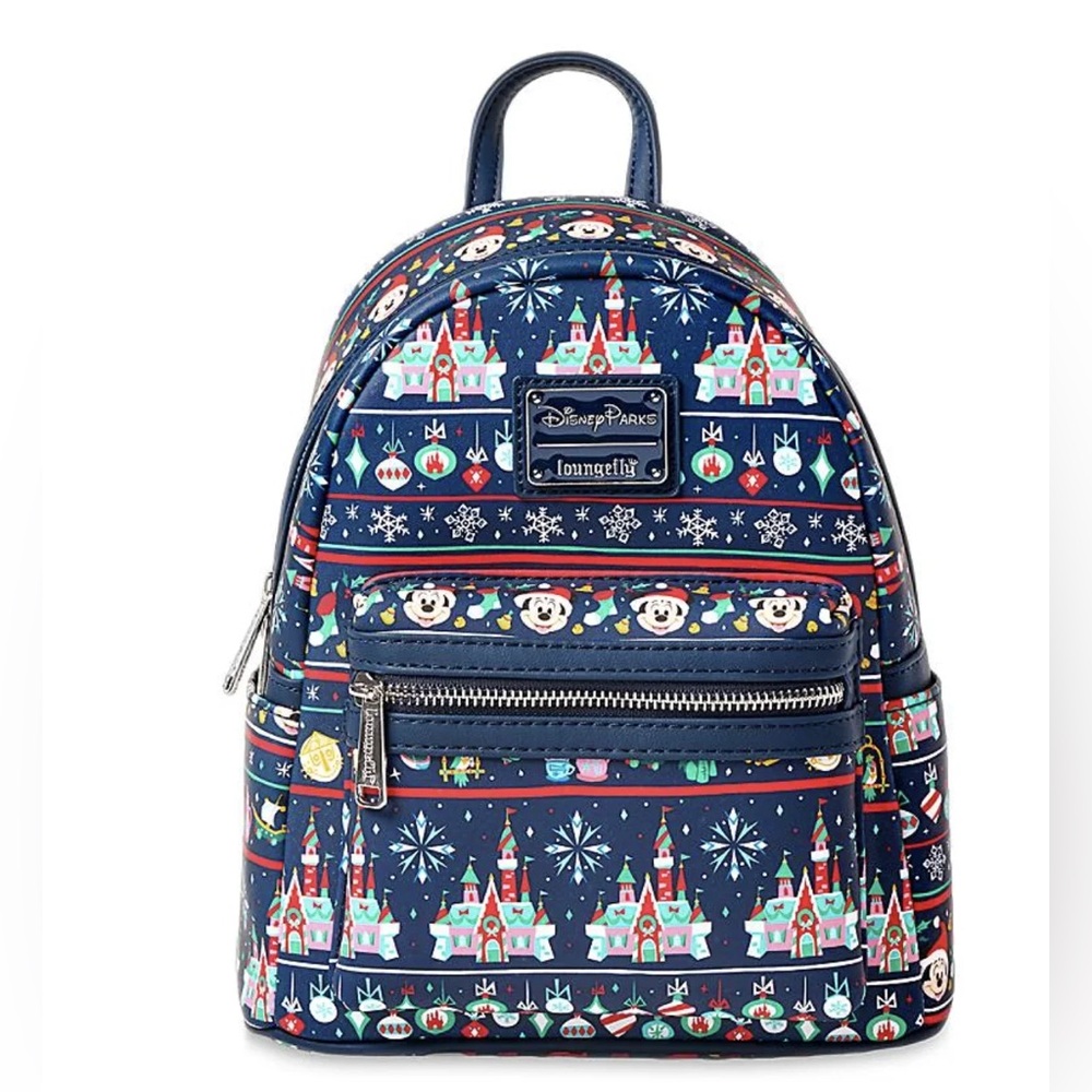 Disney Parks Loungefly Christmas Backpack Ugly Sweater 2020 NWT Holiday